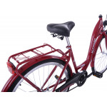 Mestský bicykel 28" Kozbike K47 3 prevodový Bordový, čierne kolesá